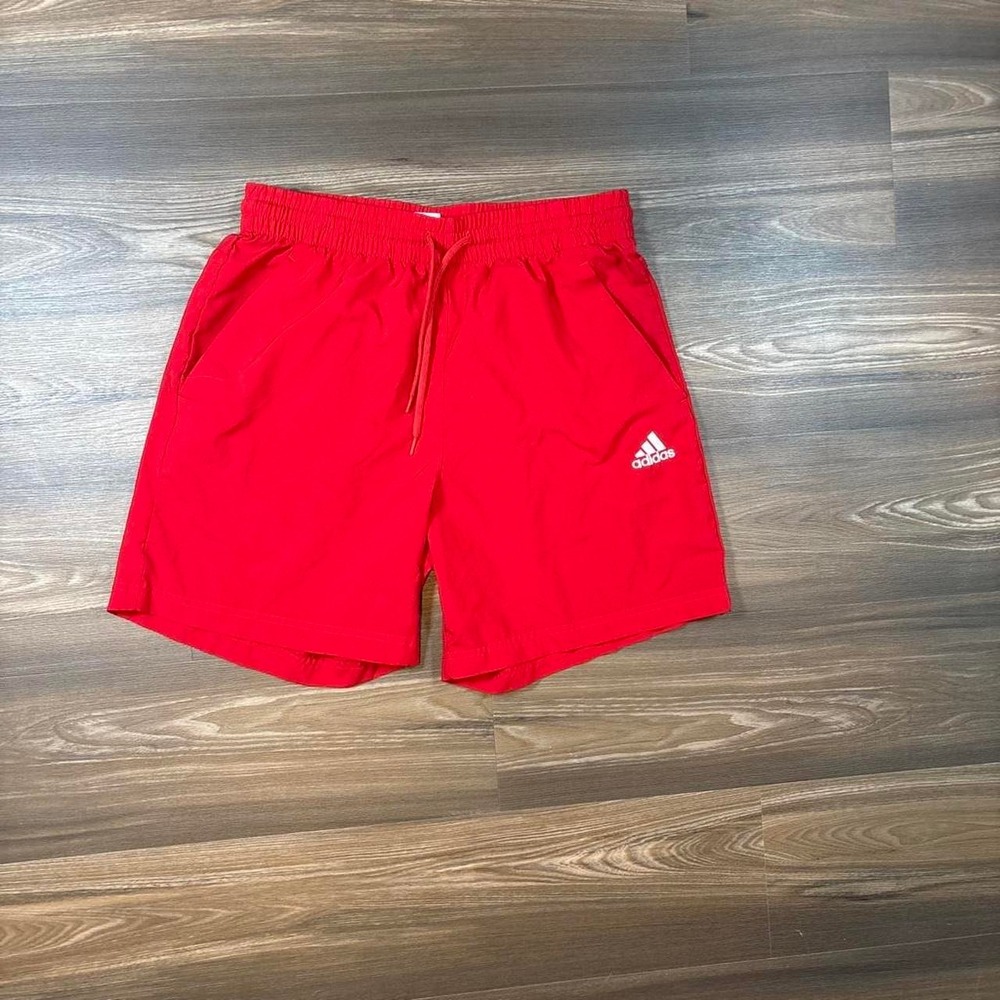 Red Adidas shorts size M